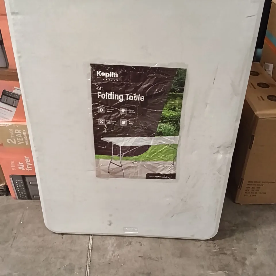 UNBOXED KEPLIN 6FT FOLDING TABLE GREY COLOUR