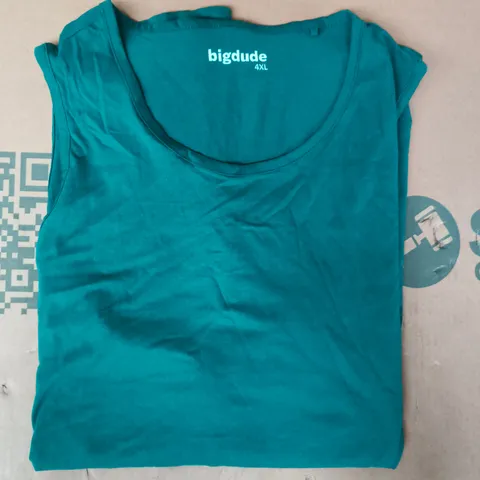 BIG DUDE SLEEVELESS TOP IN GREEN SIZE 4XL