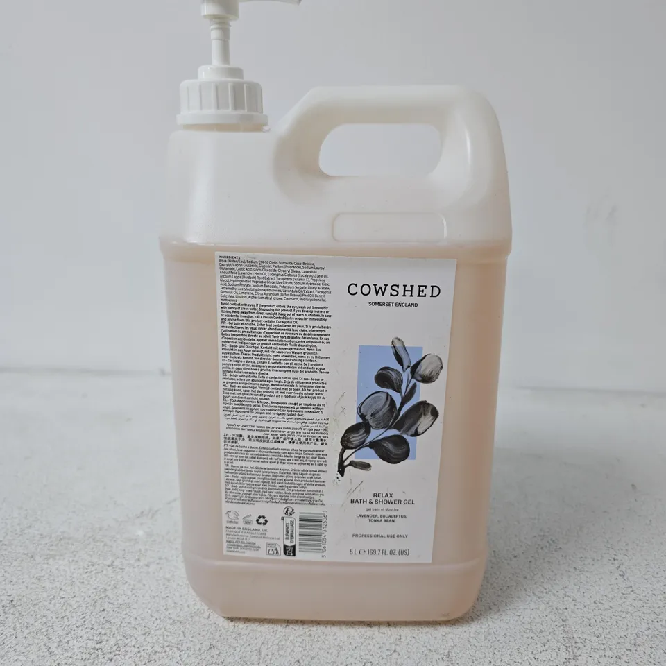 COWSHED BATH & SHOWER GEL – RELAX, LARGE PUMP BOTTLE - 5L