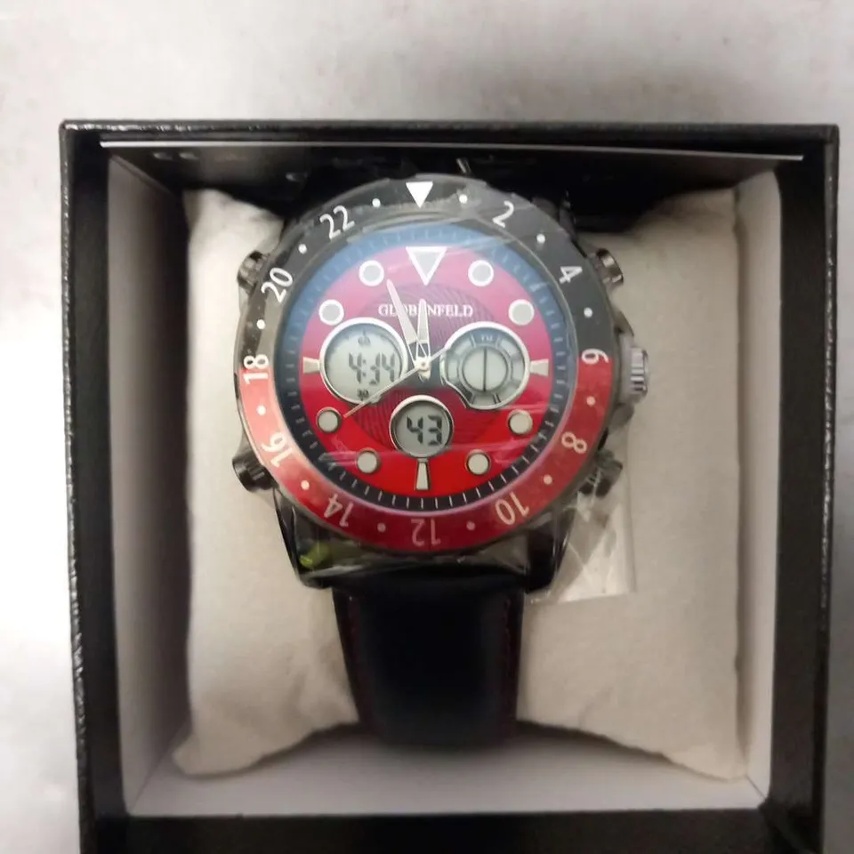 BOXED GLOBENFELD MIRAGE RED WRIST WATCH