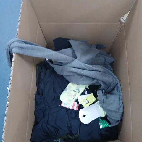 BOX OF APPROXIMATELY 20 ASSORTED CLOTHING ITEMS TO INCLUDE: ALL IN MOTION JOGGERS 