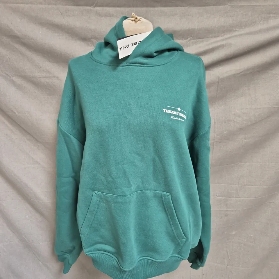 THE COUTURE CLUB HOODED SWEATSHIRT - GREEN - SIZE LARGE