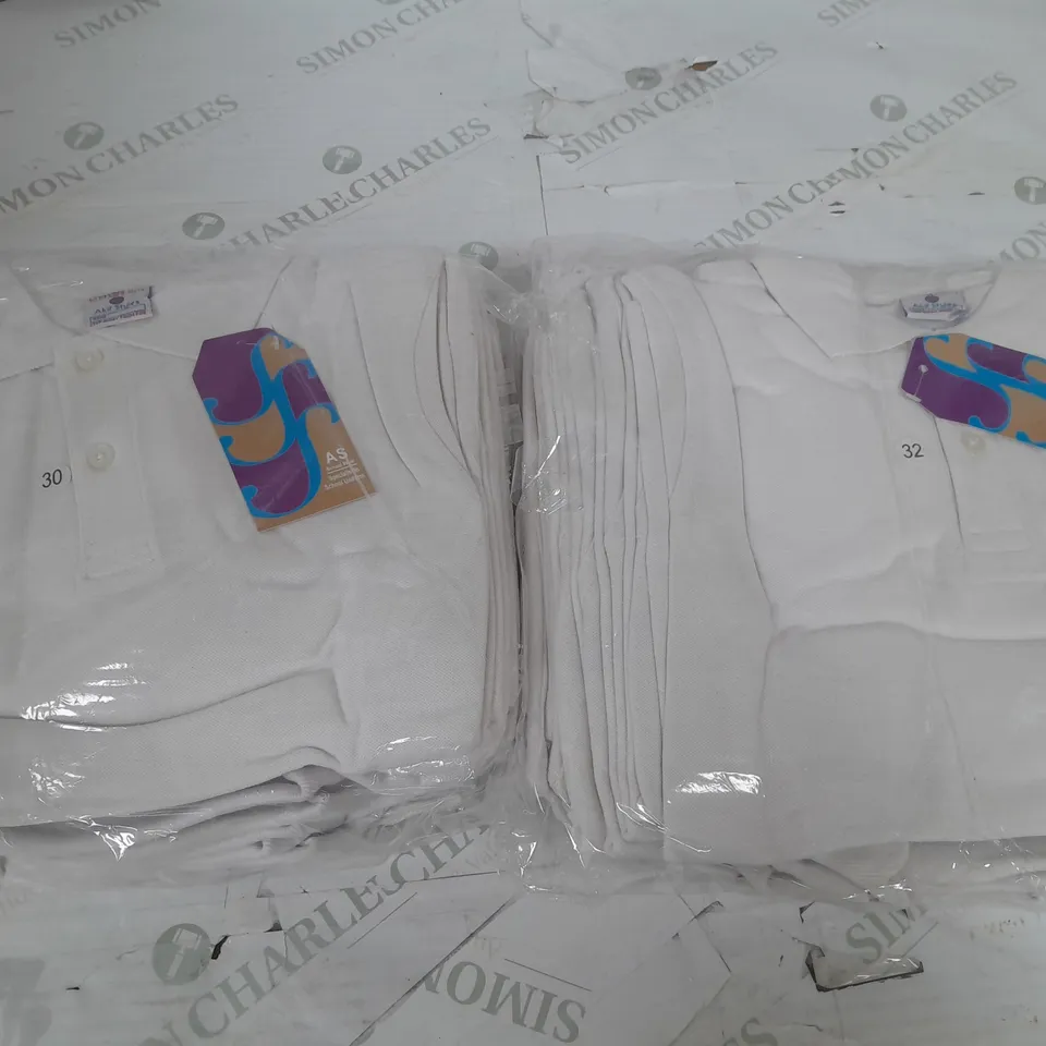 SET OF APPROX 20 AKIF STYLES SCHOOL WEAR BOYS POLO SHIRTS IN VARIOUS SIZES 