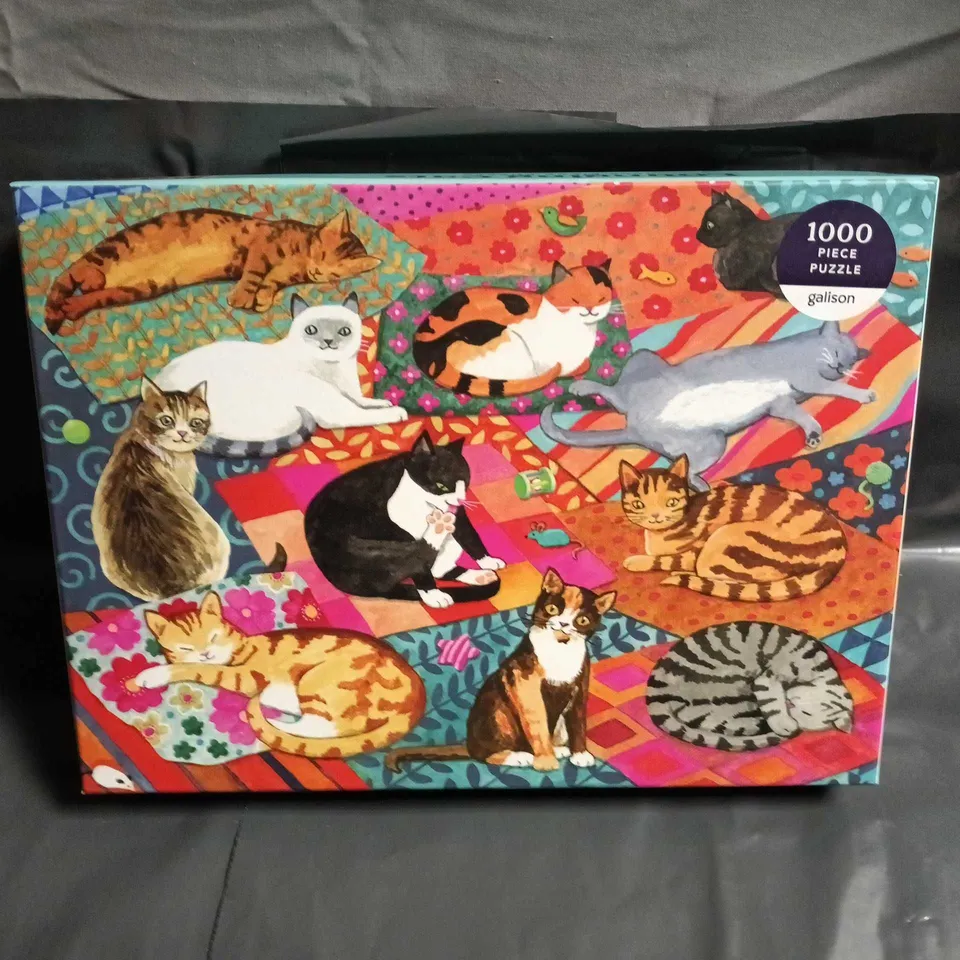 SEALED GALISON 1000-PIECE LOUNGING CATS PUZZLE