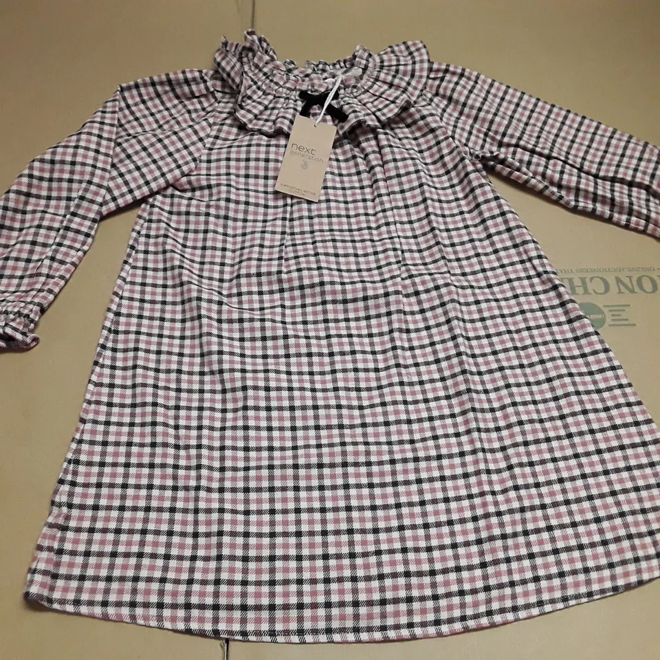 NEXT KIDS CHECK DRESS - 4/5 YRS