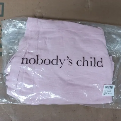 BAGGED NOBODY'S CHILD TUNDRA TIE DETAIL PULL ON SHORTS IN PINK SIZE UK 12
