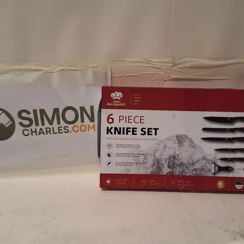 BONAPPETIT 6-PIECE KNIFE SET – GERMAN STAINLESS STEEL, DESIGNED IN SWITZERLAND