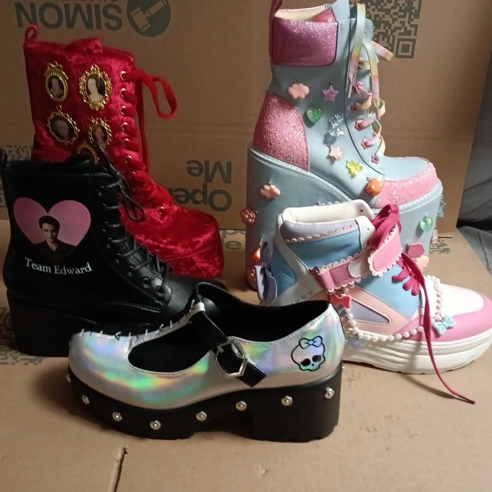 LOT OF APPROXIMATELY 10 ASSORTED PAIRS OF SHOES AND BOOTS IN VARIOUS SIZES