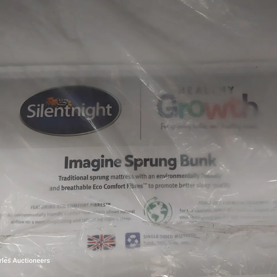 QUALITY BAGGED 4' SMALL DOUBLE SILENTNIGHT IMAGINE SPRUNG BUNK MATTRESS 