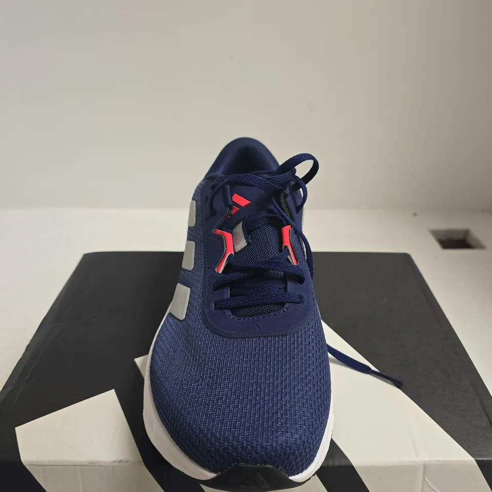 BOXED PAIR OF ADIDAS GALAXY 7 M NAVY KNIT RUNNING SHOES – UK 7
