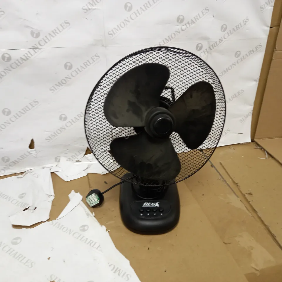 REGA BLACK STANDING FAN 
