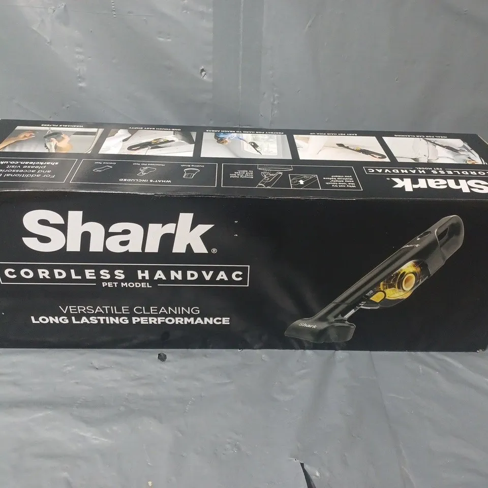 BOXED SHARK CORDLESS HANDVAC PET MODEL