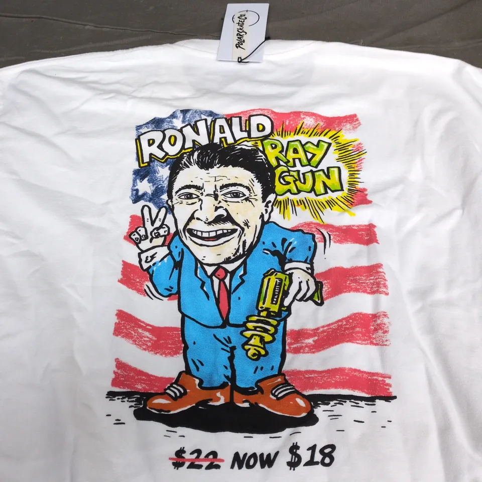 POLAR SKATE RONALD RAY GUN WHITE TEE SIZE L 