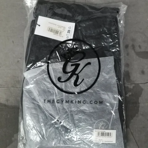 THE GYM KING PRO JOGGERS IN BLACK SIZE LARGE