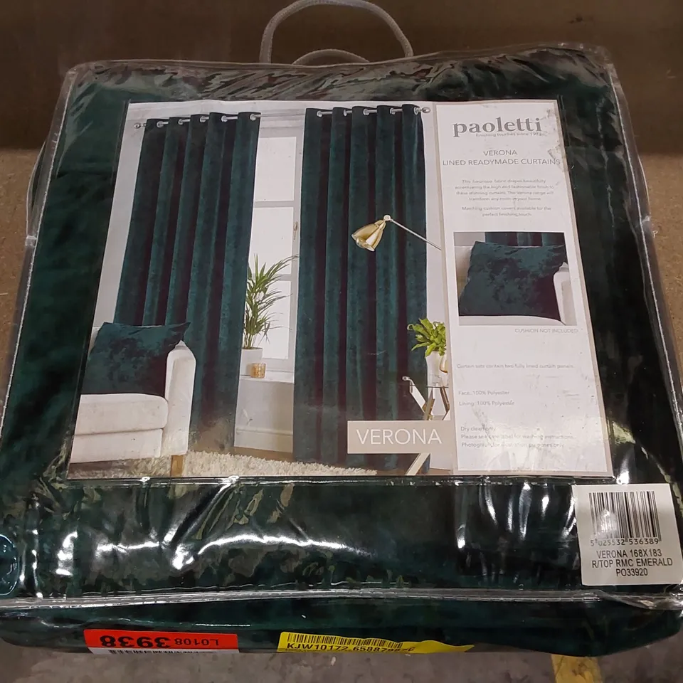 BAGGED ELISHA CRUSHED VELVET THERMAL EYELET CURTAINS - 168 x 183cm