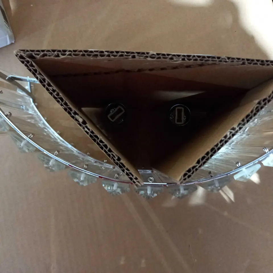 BOXED JOHN LEWIS POLISHED CHROME FREIDA 2 LIGHT WALL LIGHT