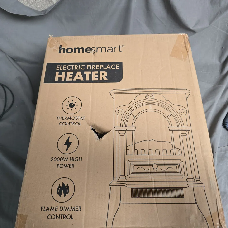 HOMESMART ELECTRIC FIREPLACE HEATER – 2000W – BOXED