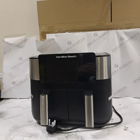 BOXED HAMILTON BEACH HEALTHYCOOK DUAL AIR FRYER