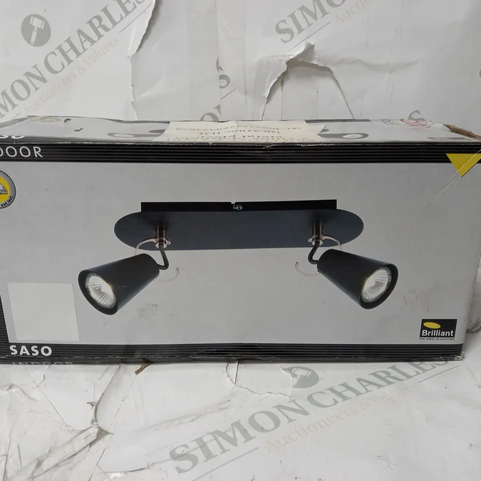 2 LIGHT CEILING SPOTLIGHT - METAL BACK 