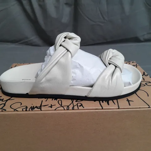 BOXED PAIR OF SAINT+SOFIA KNOT SANDALS SIZE UK 5