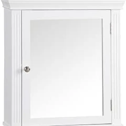 BOXED TEAMSON HOME BATHROOM STRATFORD WOODEN MIRRORED MEDICINE CABINET WHITE