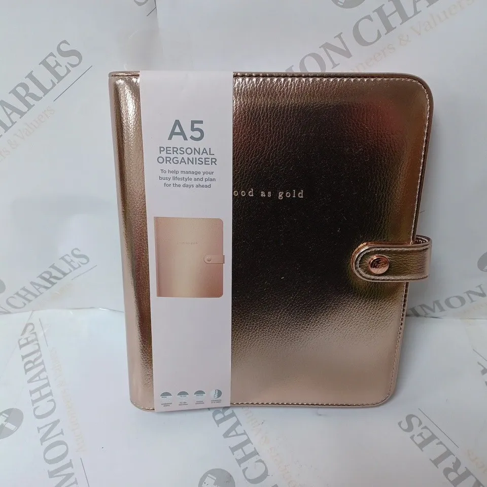 GOOD AS GOLD A5 PERSONAL ORGANISER PINK/ROSE GOLD