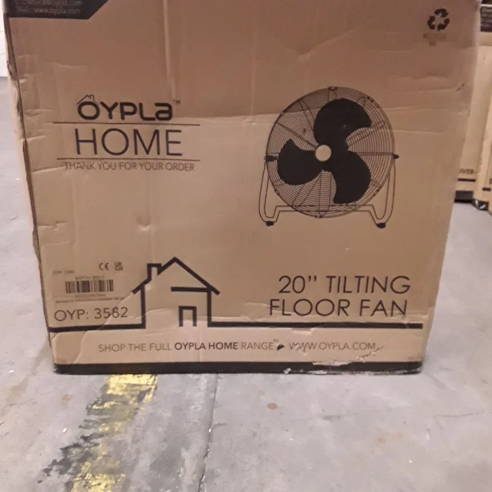 BOXED 20" TILTING FLOOR FAN