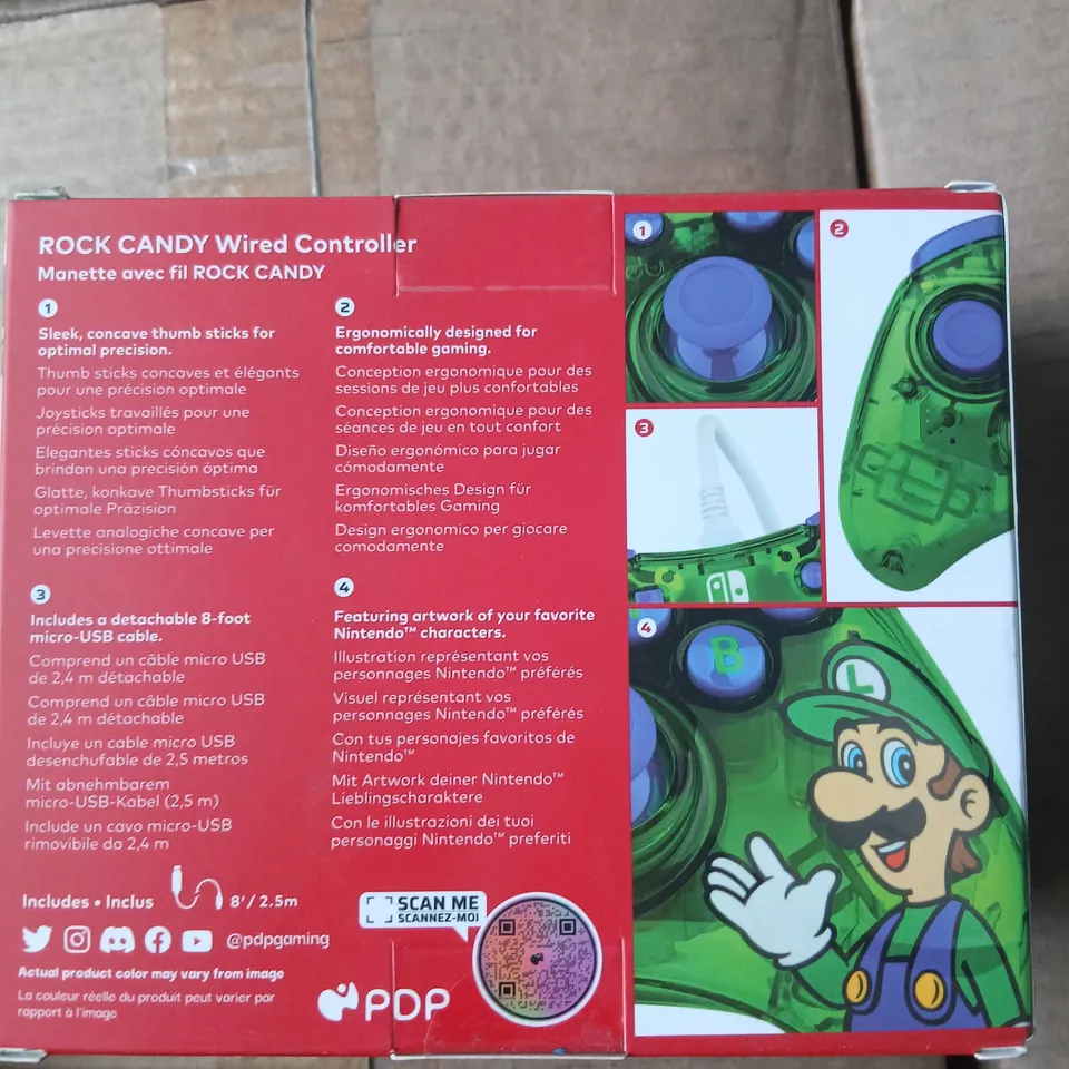 NINTENDO SWITCH ROCK CANDY WIRED CONTROLLER – SUPER MARIO EDITION, BOXED