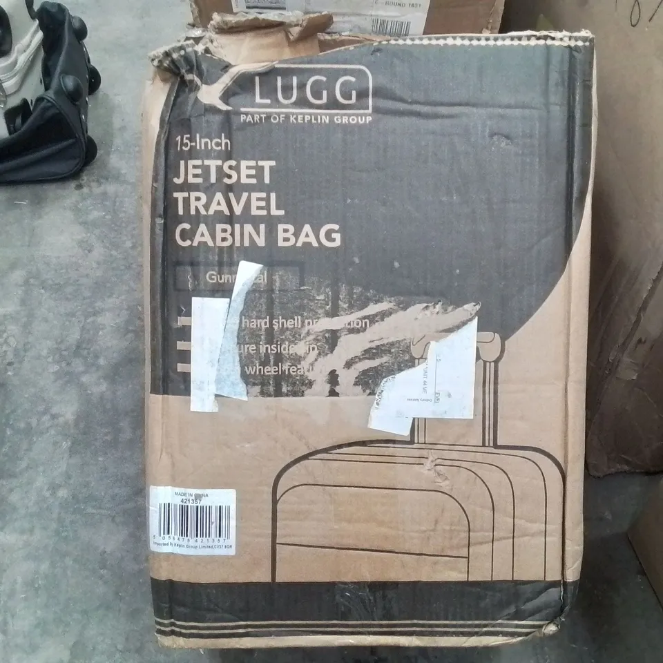 BOXED LUGG - 15INCH JETSET TRAVEL CABIN BAG GUNMETAL