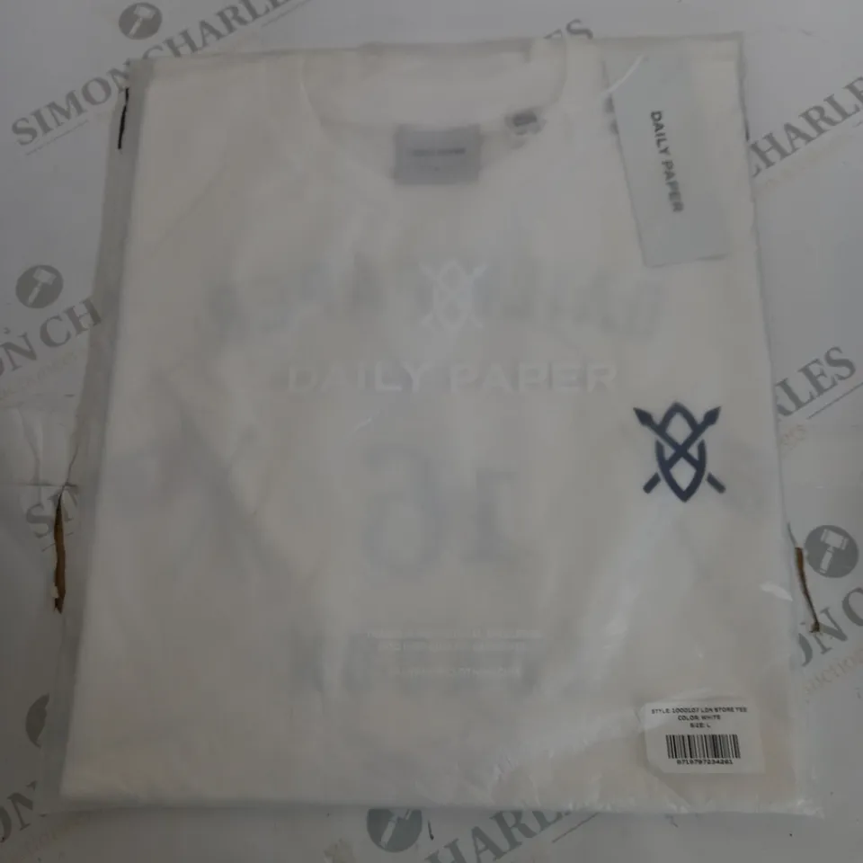 DAILY PAPER WHITE TEE SIZE L 