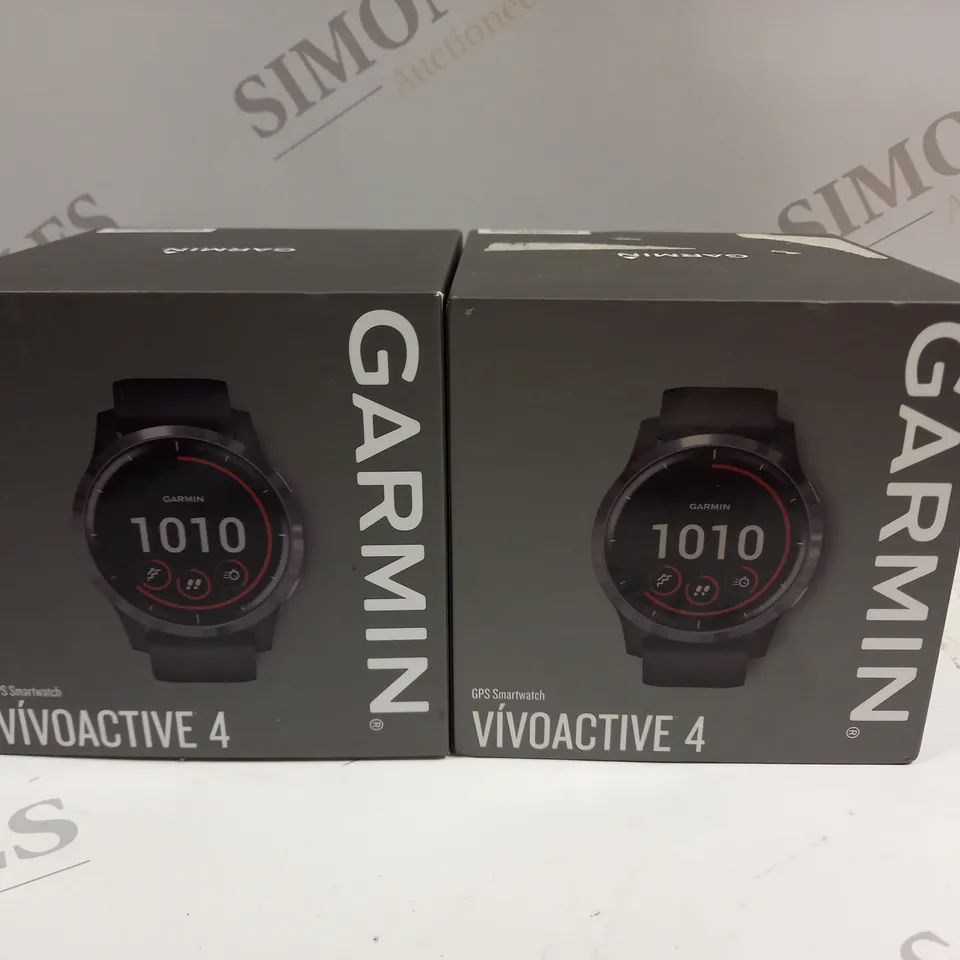 2 X BOXED GARMIN VIVOACTIVE 4 GPS SMART WATCHES 