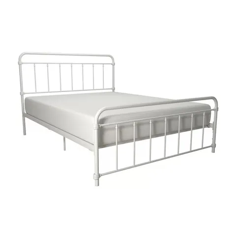 BOXED AANYA BED FRAME, DOUBLE - WHITE (1 BOX)