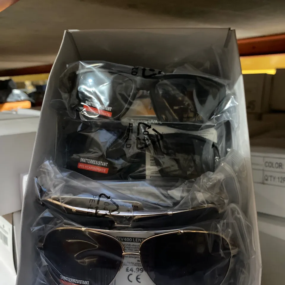 6 BOXES OF 12 BRAND NEW PAIRS OF SUNGLASSES