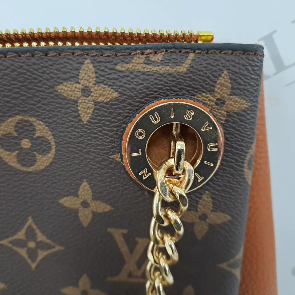 LOUIS VUITTON BROWN BAG WITH CHAIN DETAIL STRAP