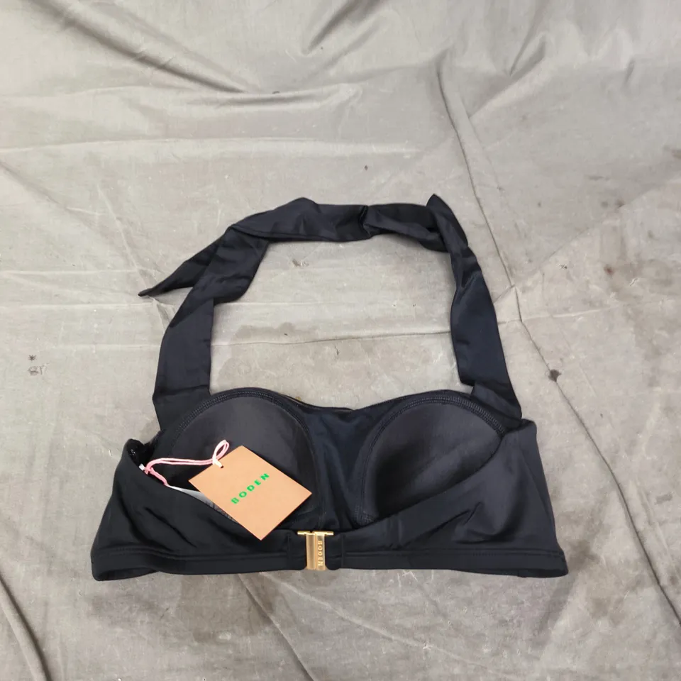 BODEN BLACK BANDEAU BIKINI TOP UK10