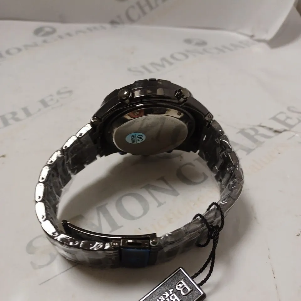 BOXED BARKERS OF KENSINGTON MEGA SPORT BLUE DIAL WATCH 