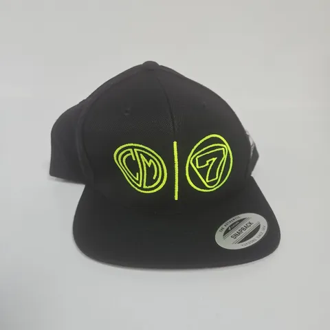 THE CLASSICS BY YUPOONG BLACK SNAPBACK CAP – NEON GREEN LOGO
