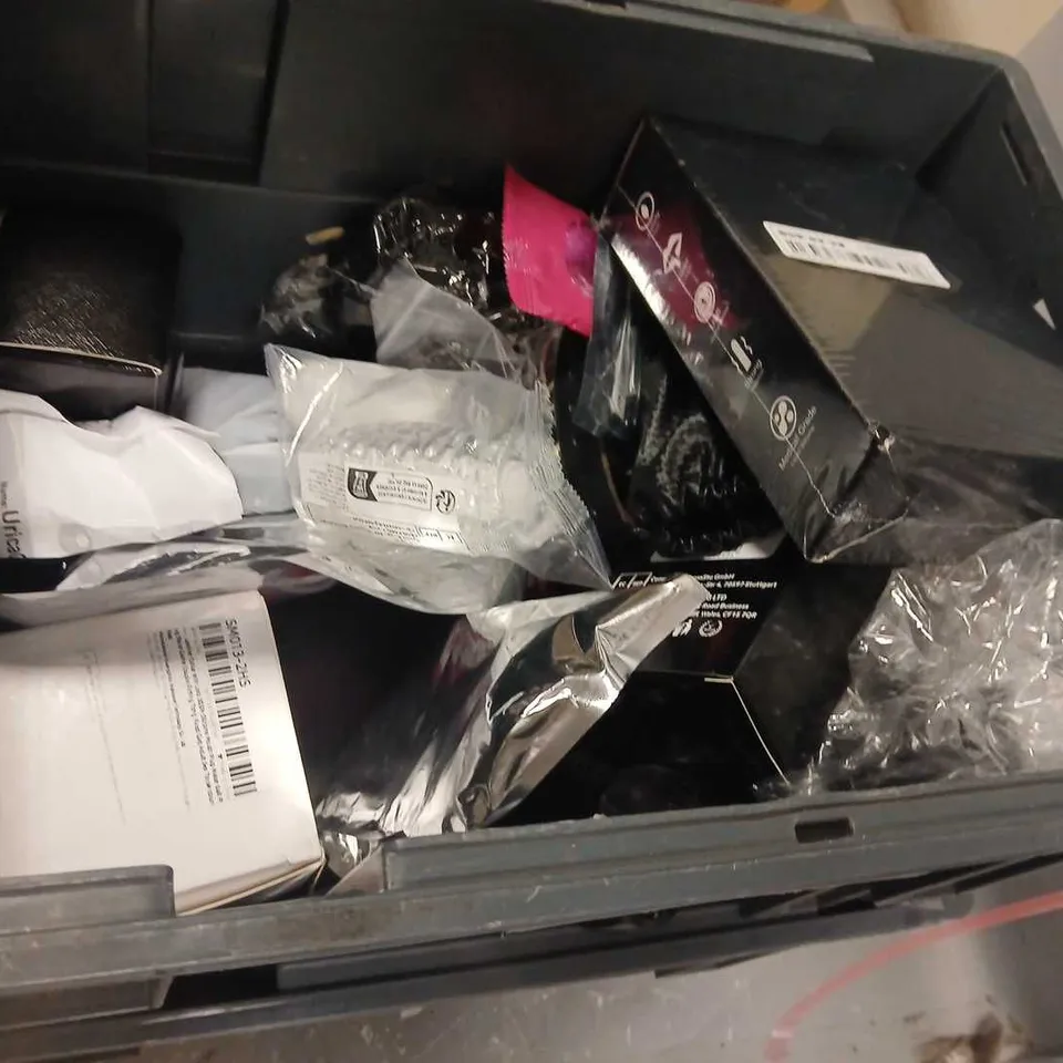 TOTE OF ASSORTED X RATED TOYS AND ACCESSORIES
