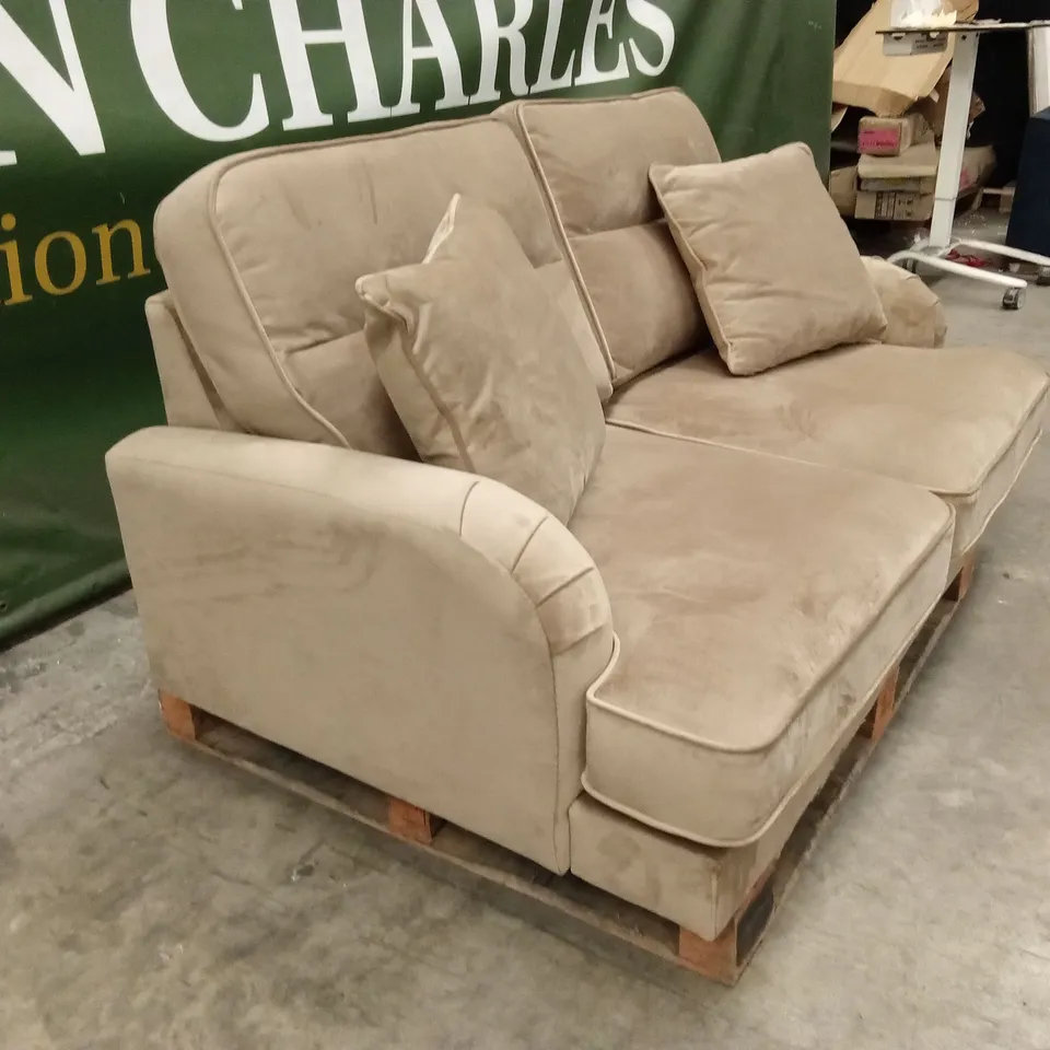 VICTORIA 2 SEATER FABRIC SOFA - MINK RRP £569