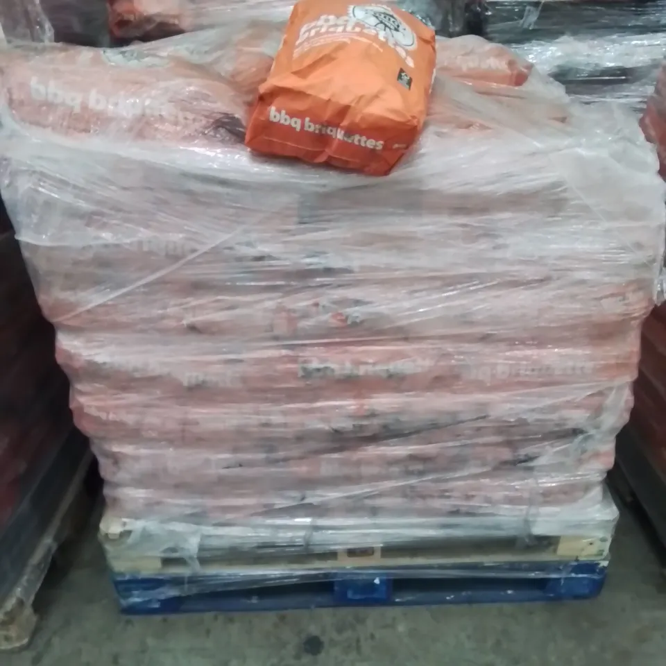 PALLET TO CONTAIN APPROXIMATELY 80 X 5KG BAGS OF BBQ TIME BARBECUE CHARCOAL BRIQUETTES 