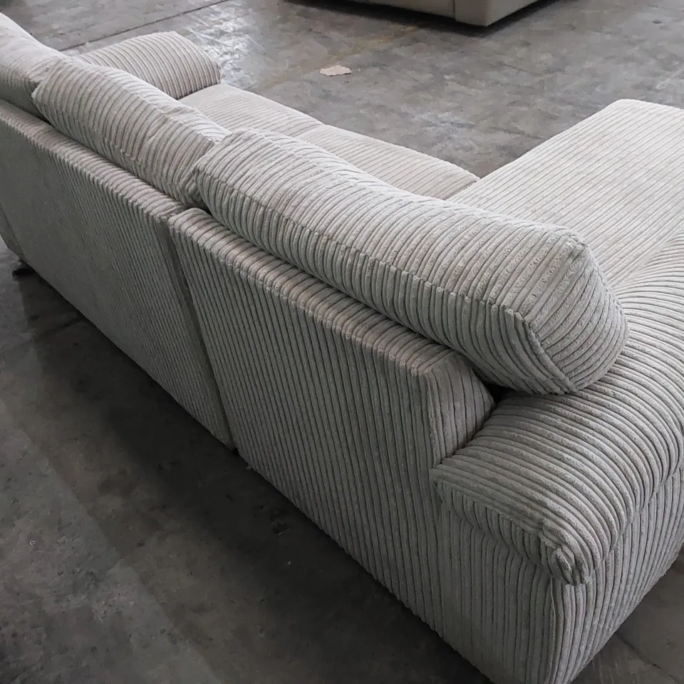 DESIGNER FABRIC UPHOLSTERED CHAISE SOFA 
