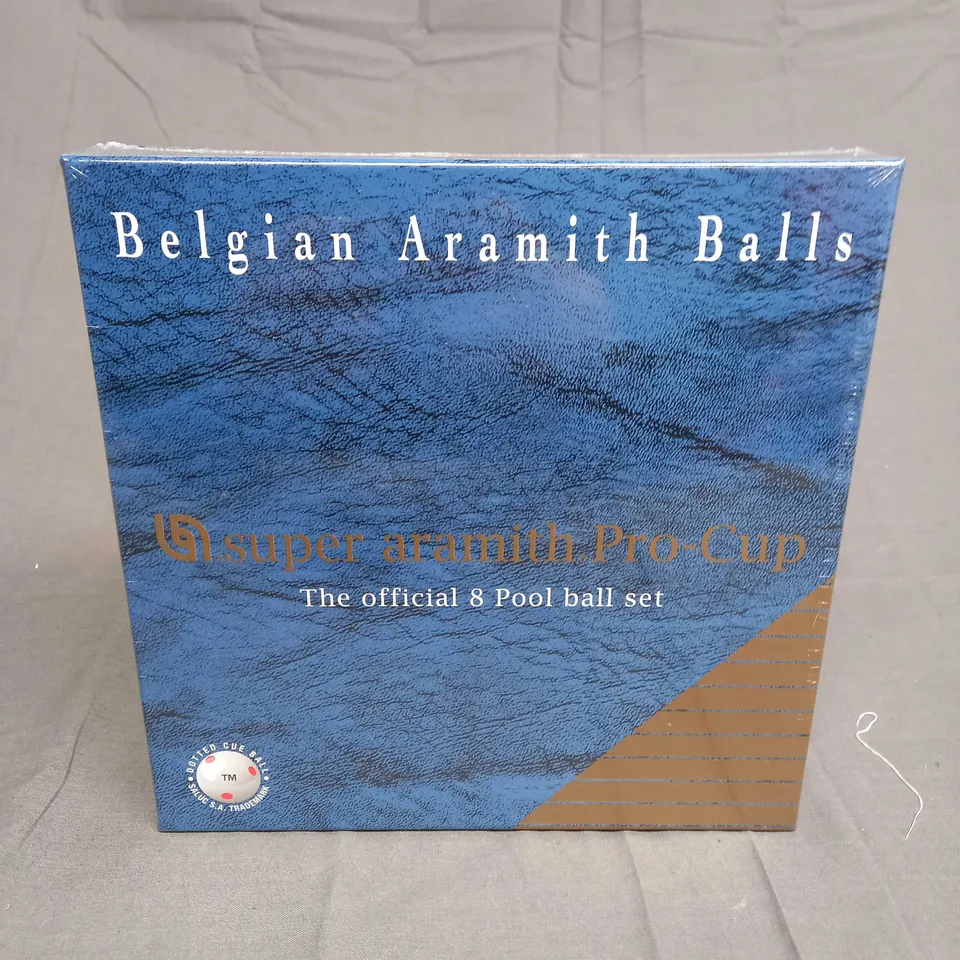 SEALED BELGIAN ARAMITH BALLS - THE OFFICIAL 8 POOL BALL SET