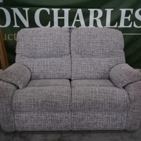 QUALITY DESIGNER 2 SEATER SOFA - GREY FABRIC