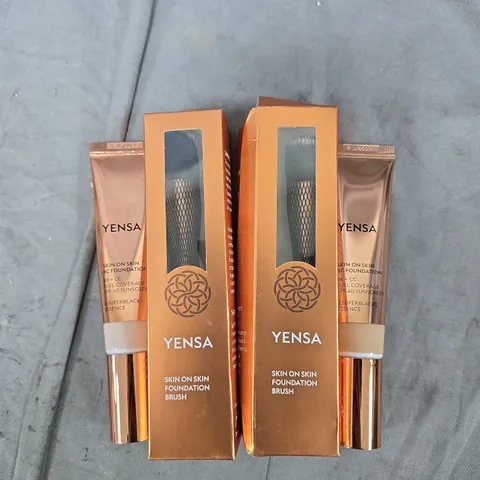 YENSA SKIN ON SKIN FOUNDATION BRUSH X2 + YENSA SKIN ON SKIN BC FOUNDATION X2