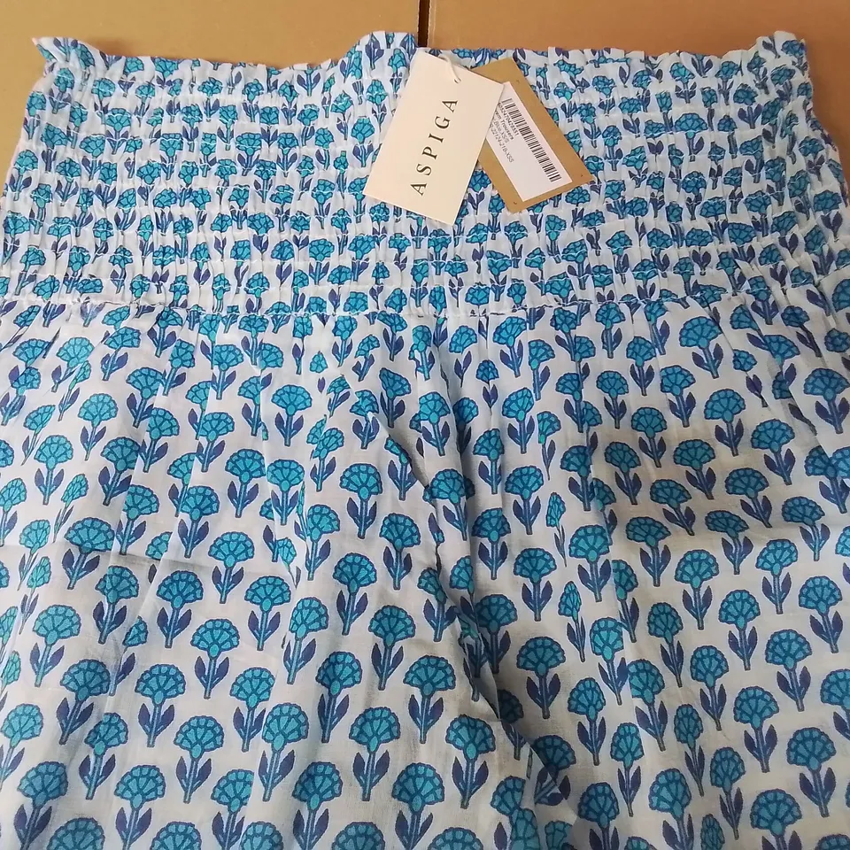 ASPIGA HAREM TROUSERS IN FLOWER BLUE - XS/S