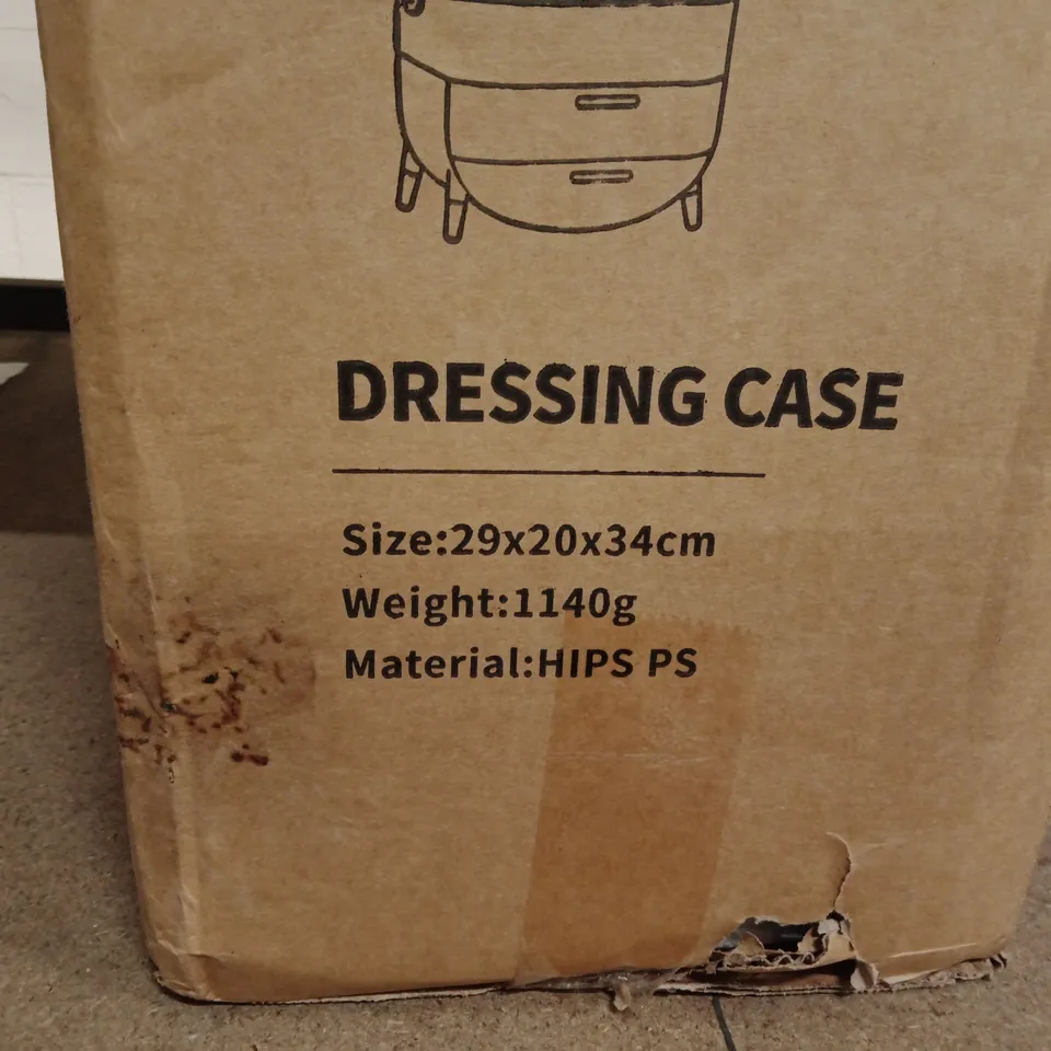 DRESSING CASE – WHITE STORAGE UNIT, 29X20X34 CM (MADE IN CHINA) – BOXED