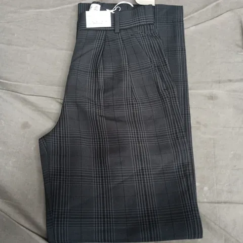 ABERCROMBIE & FITCH PLAID WIDE-LEG TROUSERS, ULTRA-HIGH RISE, 25 REGULAR