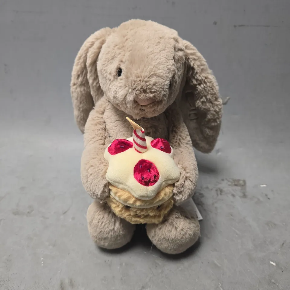 JELLYCAT BASHFUL BEIGE BUNT BIRTHDAY PLUSH