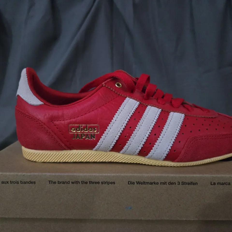 BOXED ADIDAS JAPAN WOMENS TRAINERS IN RED - UK 4 