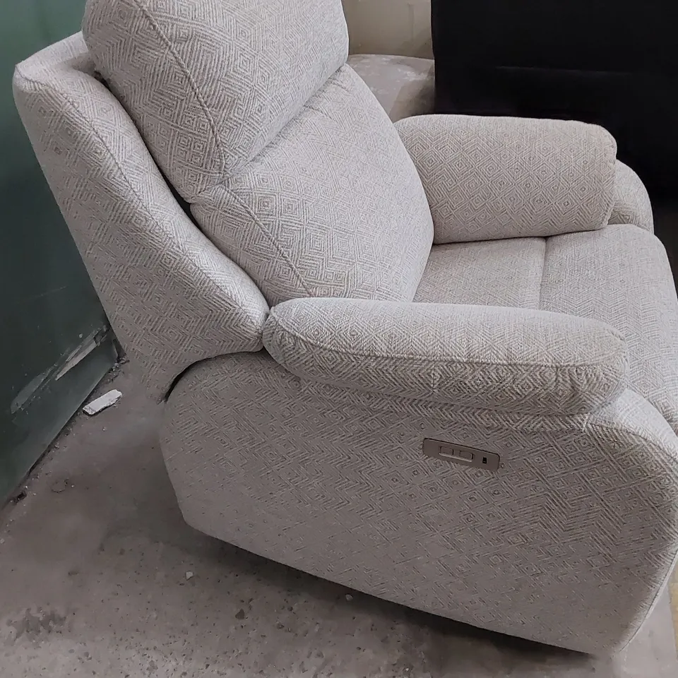 QUALITY BRITISH DESIGNER G PLAN KINGSBURY POWER RECLINING EASY CHAIR BEIGE FABRIC 